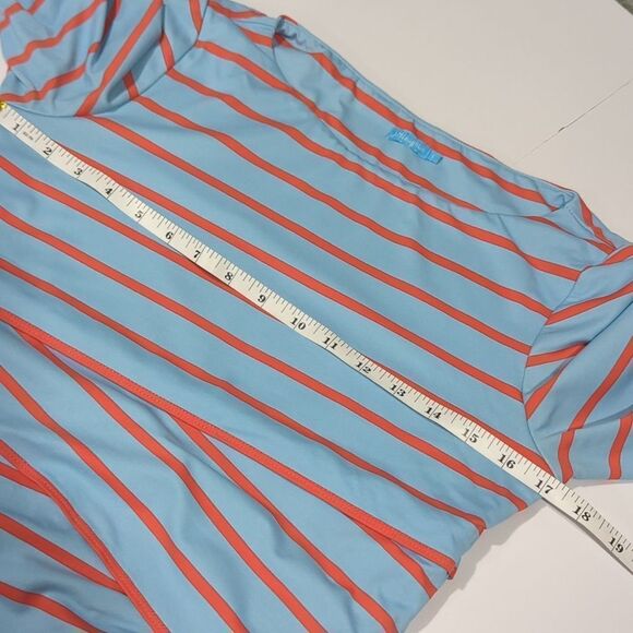 J. McLauglin Dress Womens Small Blue Striped Tiered Knee Length Classic Colorful - Picture 8 of 9